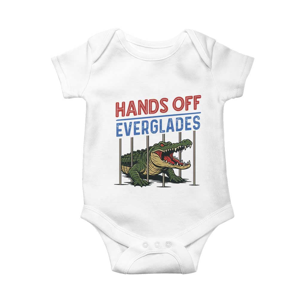 Hands Off Everglades Baby Onesie Alligator Protest - Wonder Print Shop