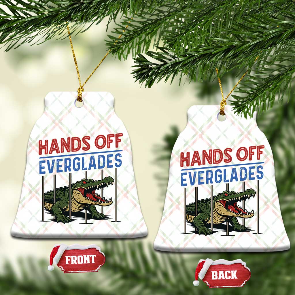Hands Off Everglades Ceramic Ornament Alligator Protest - Wonder Print Shop