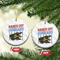 Hands Off Everglades Ceramic Ornament Alligator Protest - Wonder Print Shop