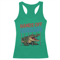 Hands Off Everglades Racerback Tank Top Alligator Protest - Wonder Print Shop