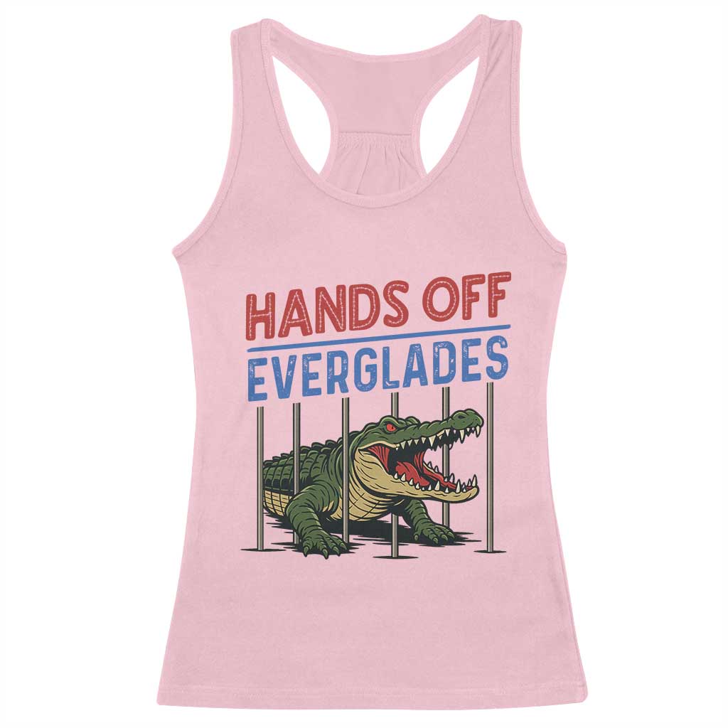 Hands Off Everglades Racerback Tank Top Alligator Protest - Wonder Print Shop