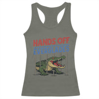 Hands Off Everglades Racerback Tank Top Alligator Protest - Wonder Print Shop