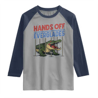 Hands Off Everglades Raglan Shirt Alligator Protest - Wonder Print Shop
