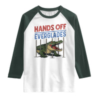 Hands Off Everglades Raglan Shirt Alligator Protest - Wonder Print Shop