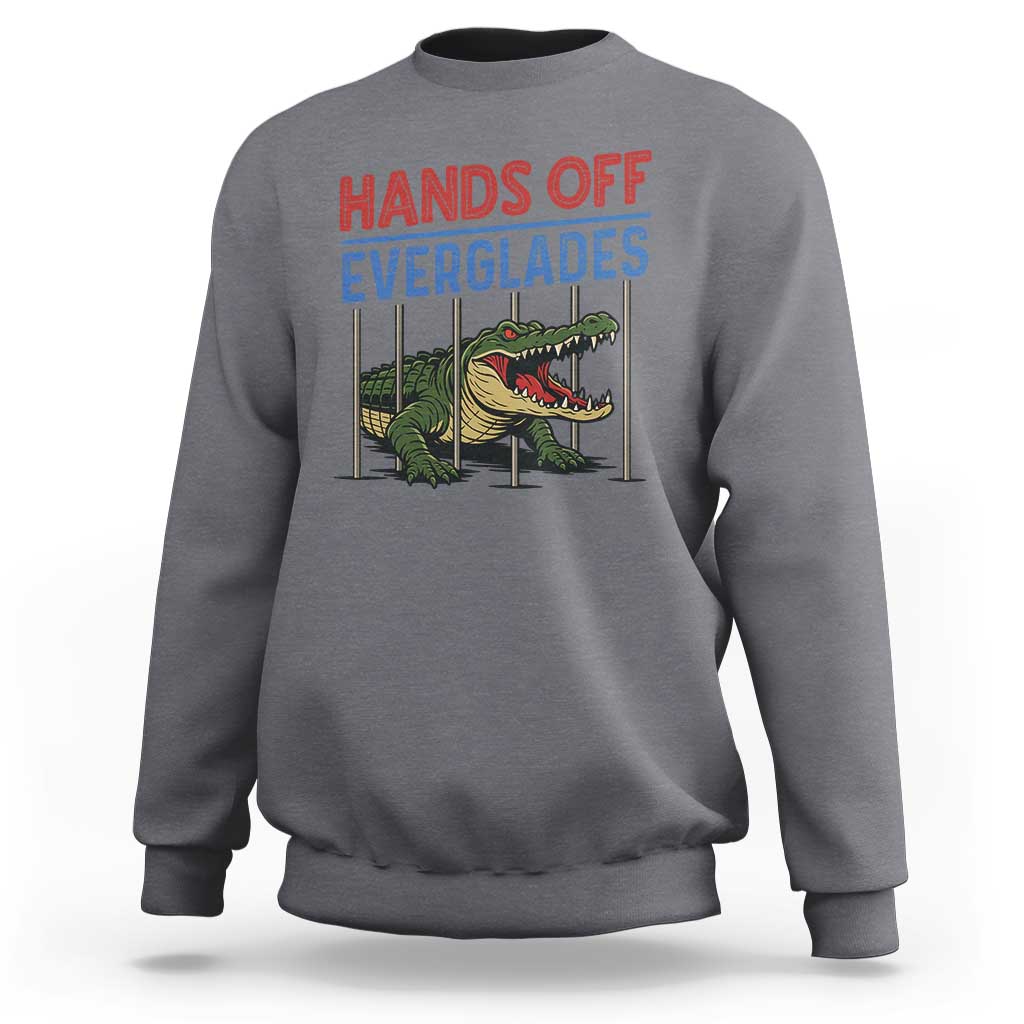Hands Off Everglades Sweatshirt Alligator Protest - Wonder Print Shop