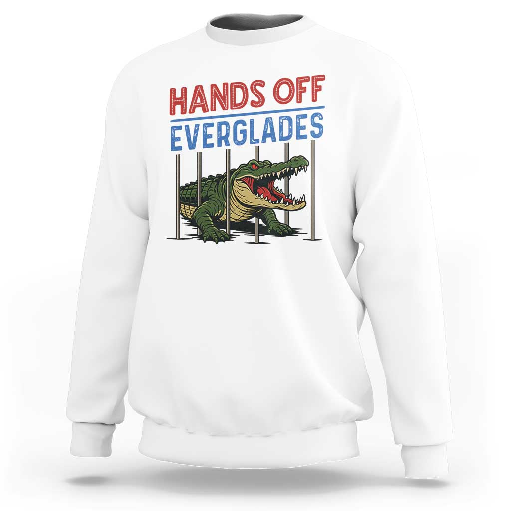 Hands Off Everglades Sweatshirt Alligator Protest - Wonder Print Shop