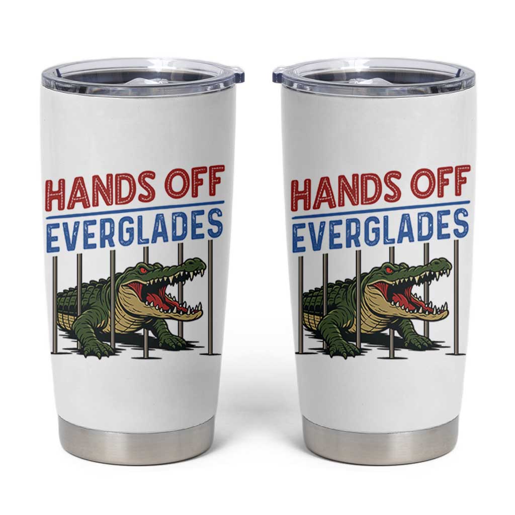 Hands Off Everglades Tumbler Cup Alligator Protest - Wonder Print Shop