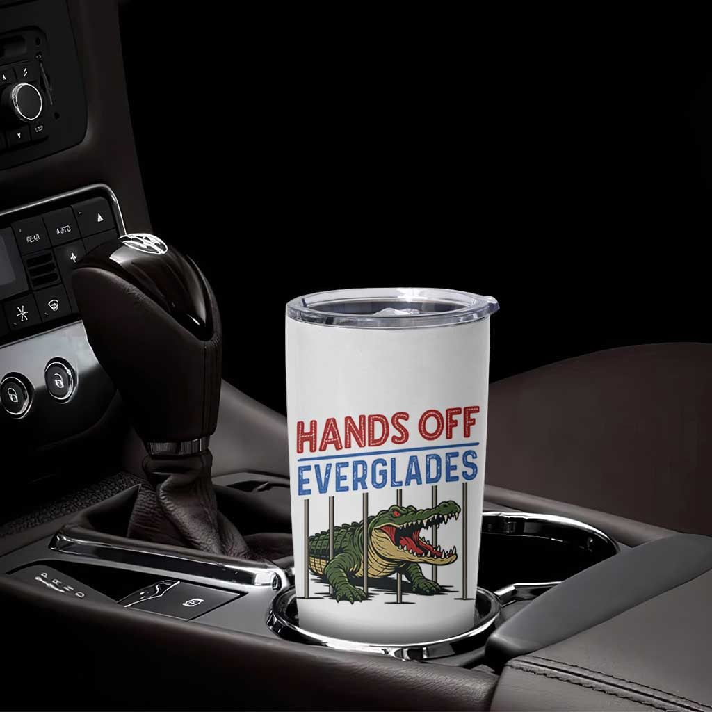 Hands Off Everglades Tumbler Cup Alligator Protest - Wonder Print Shop