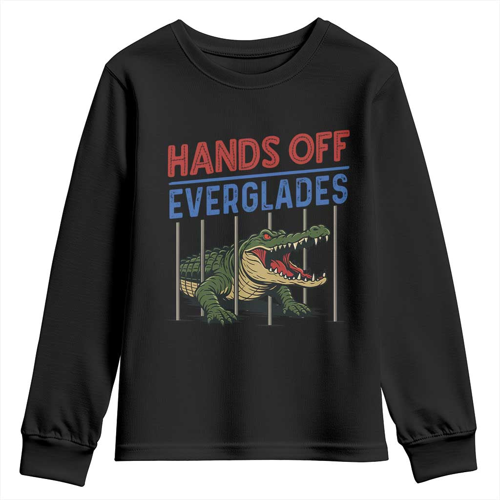 Hands Off Everglades Youth Sweatshirt Alligator Protest - Wonder Print Shop