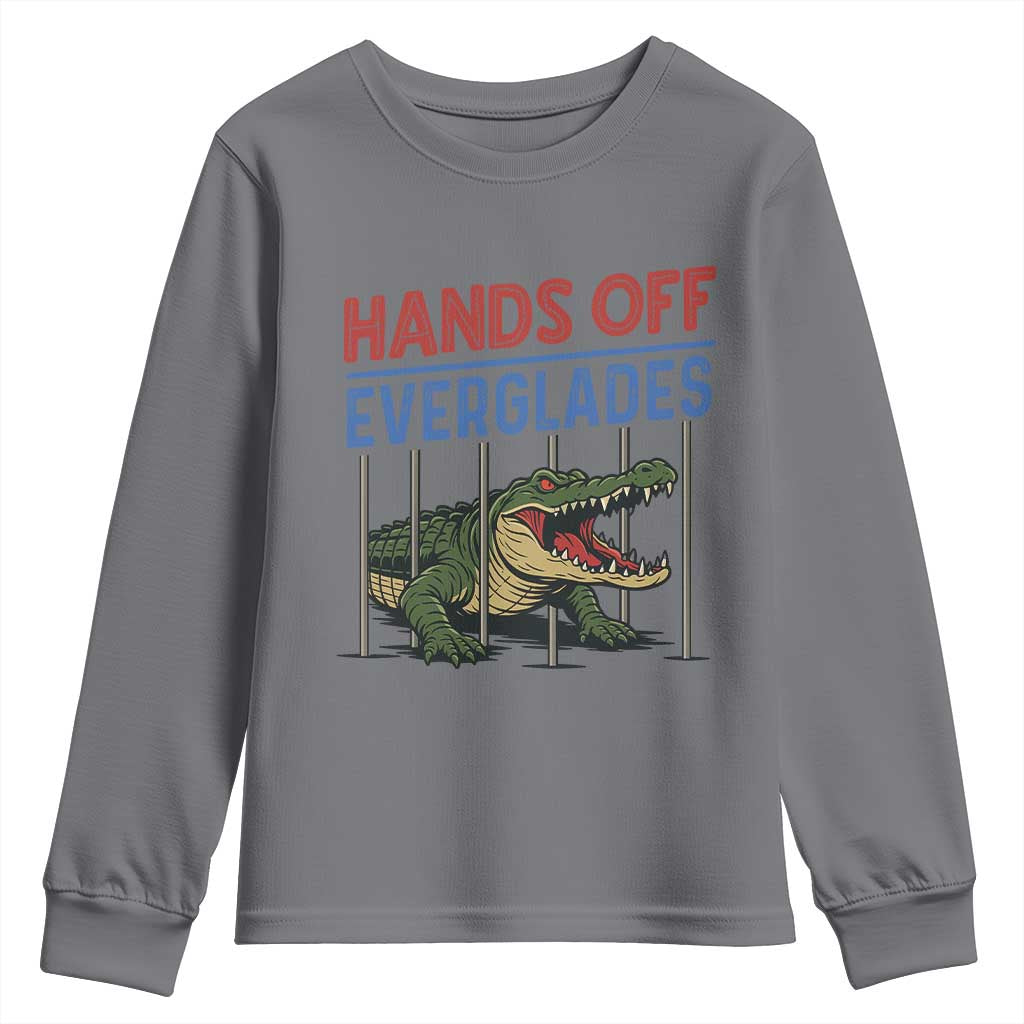 Hands Off Everglades Youth Sweatshirt Alligator Protest - Wonder Print Shop