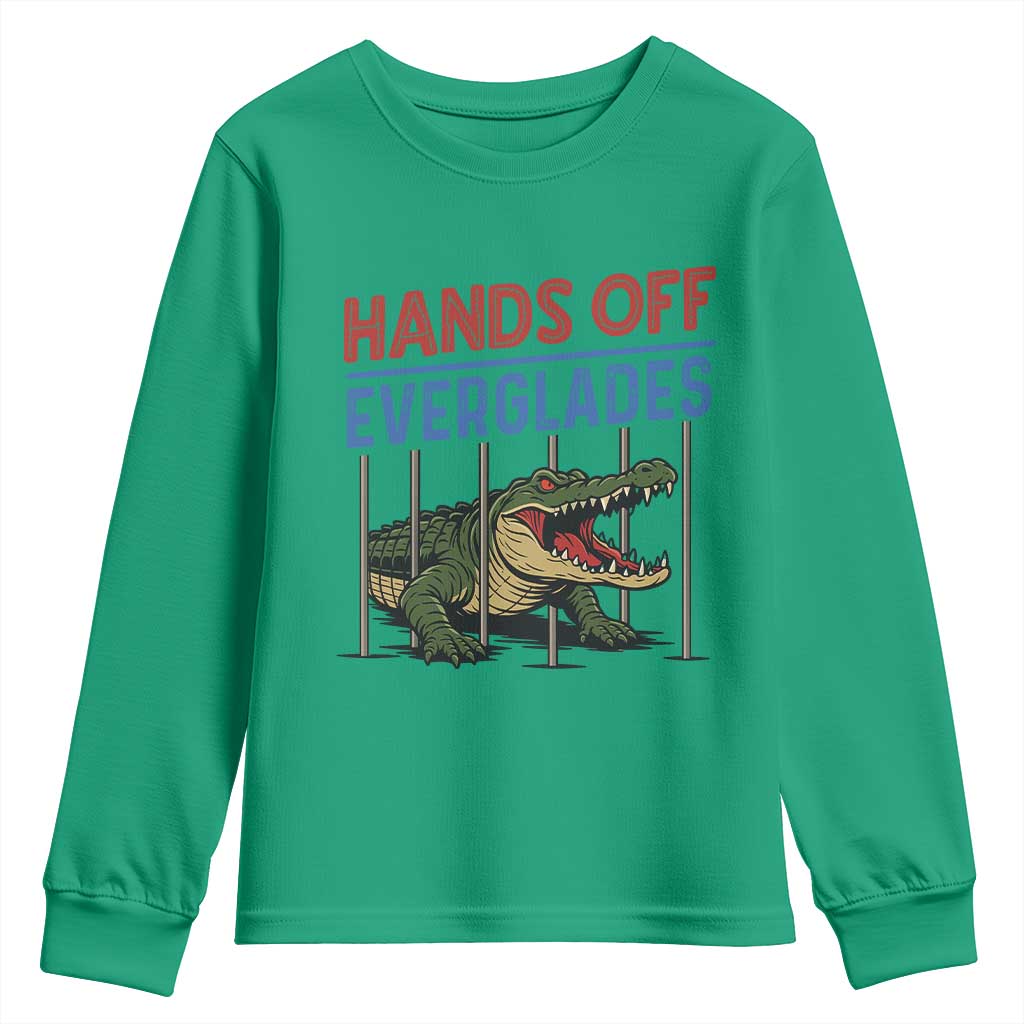Hands Off Everglades Youth Sweatshirt Alligator Protest - Wonder Print Shop