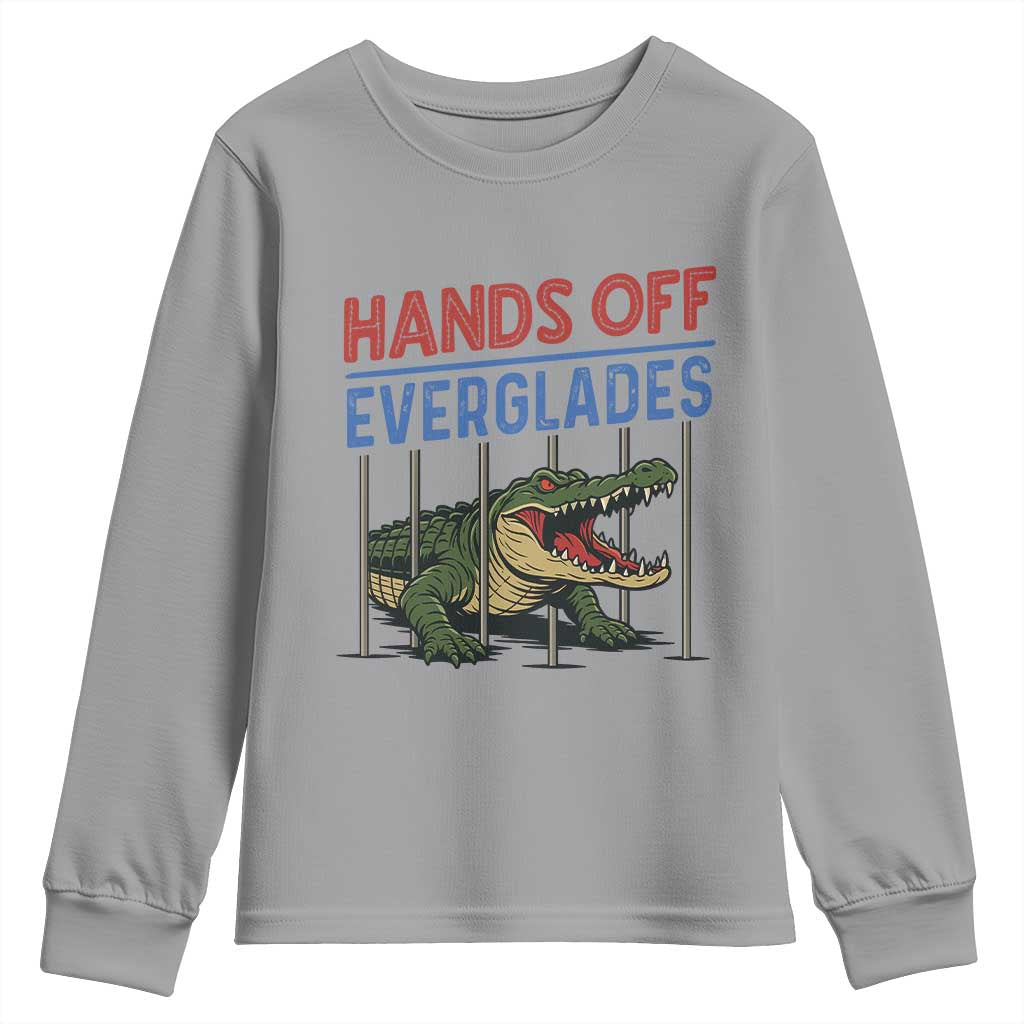 Hands Off Everglades Youth Sweatshirt Alligator Protest - Wonder Print Shop