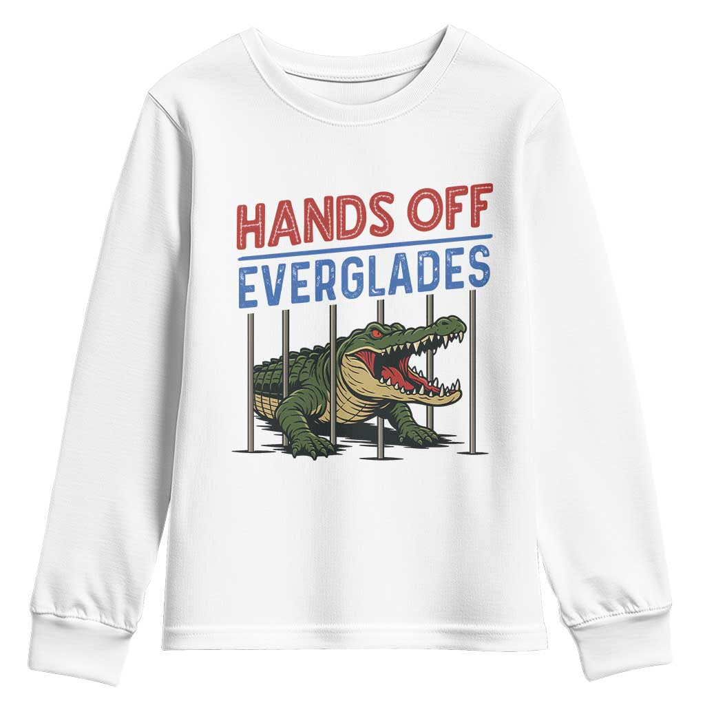 Hands Off Everglades Youth Sweatshirt Alligator Protest - Wonder Print Shop