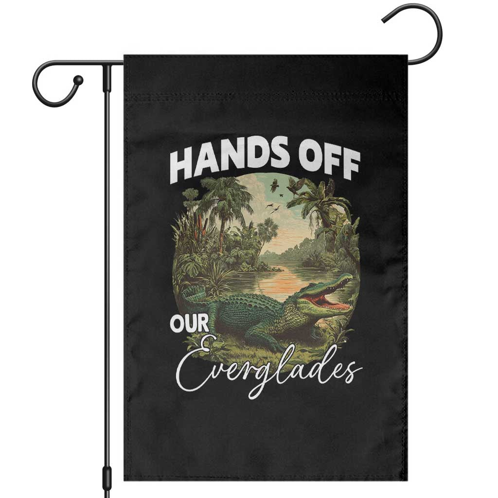 Hands Off Our Everglades Garden Flag Vintage Alligator Swamp - Wonder Print Shop