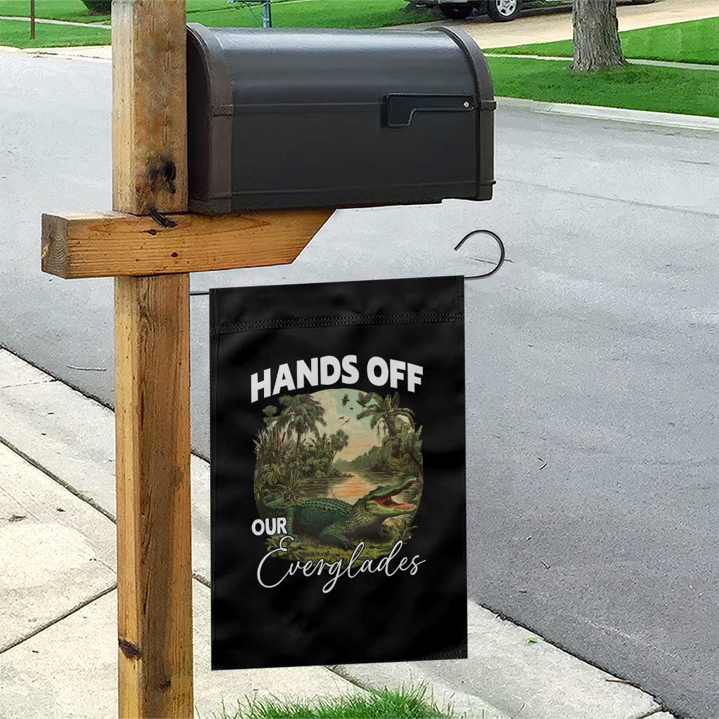 Hands Off Our Everglades Garden Flag Vintage Alligator Swamp - Wonder Print Shop