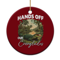 Hands Off Our Everglades Ceramic Ornament Vintage Alligator Swamp - Wonder Print Shop
