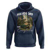 Hands Off Our Everglades Hoodie Vintage Alligator Swamp - Wonder Print Shop