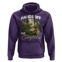 Hands Off Our Everglades Hoodie Vintage Alligator Swamp - Wonder Print Shop