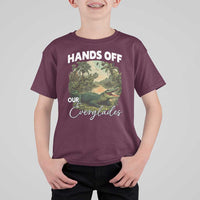 Hands Off Our Everglades T Shirt For Kid Vintage Alligator Swamp - Wonder Print Shop
