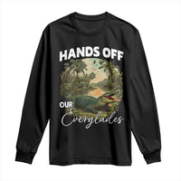 Hands Off Our Everglades Long Sleeve Shirt Vintage Alligator Swamp - Wonder Print Shop