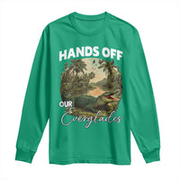 Hands Off Our Everglades Long Sleeve Shirt Vintage Alligator Swamp - Wonder Print Shop