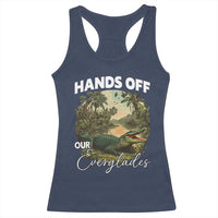 Hands Off Our Everglades Racerback Tank Top Vintage Alligator Swamp - Wonder Print Shop