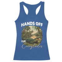 Hands Off Our Everglades Racerback Tank Top Vintage Alligator Swamp - Wonder Print Shop