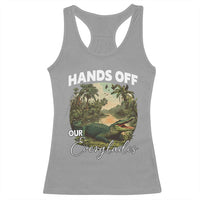 Hands Off Our Everglades Racerback Tank Top Vintage Alligator Swamp - Wonder Print Shop