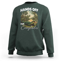 Hands Off Our Everglades Sweatshirt Vintage Alligator Swamp - Wonder Print Shop