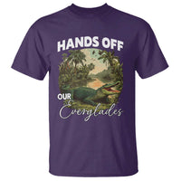 Hands Off Our Everglades T Shirt Vintage Alligator Swamp - Wonder Print Shop