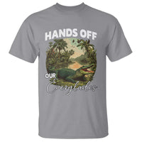Hands Off Our Everglades T Shirt Vintage Alligator Swamp - Wonder Print Shop
