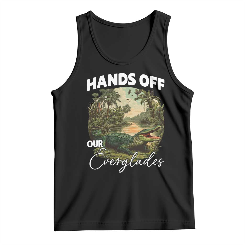 Hands Off Our Everglades Tank Top Vintage Alligator Swamp - Wonder Print Shop