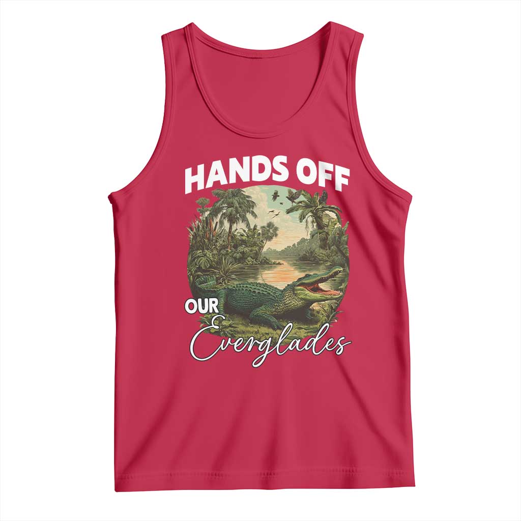 Hands Off Our Everglades Tank Top Vintage Alligator Swamp - Wonder Print Shop