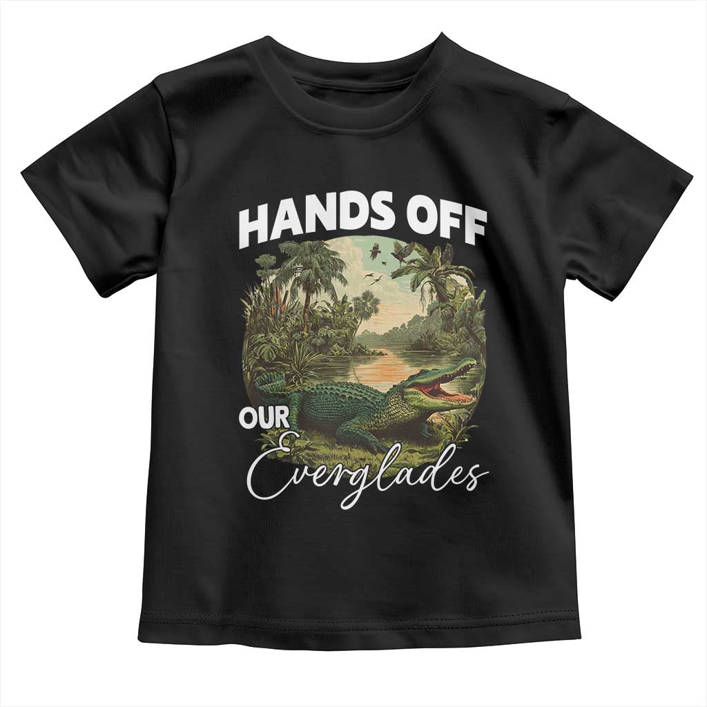 Hands Off Our Everglades Toddler T Shirt Vintage Alligator Swamp - Wonder Print Shop