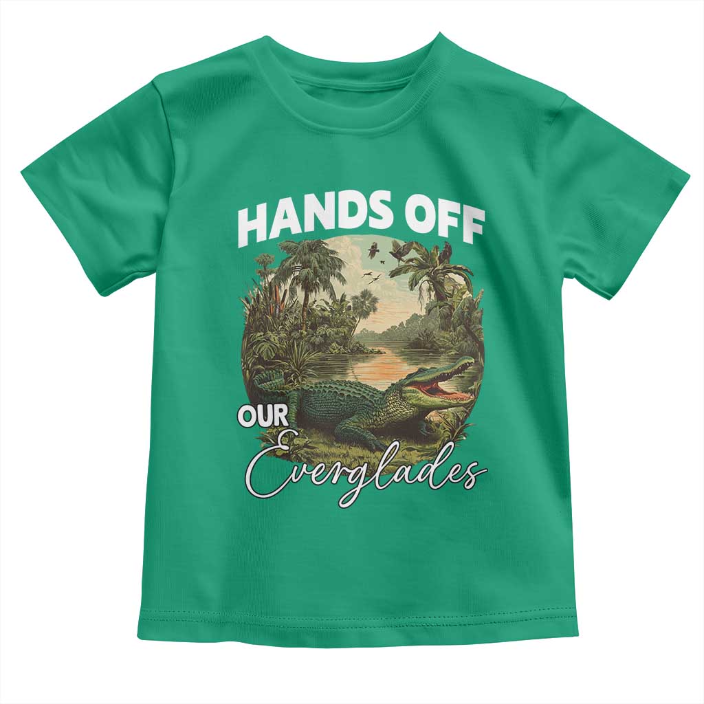 Hands Off Our Everglades Toddler T Shirt Vintage Alligator Swamp - Wonder Print Shop