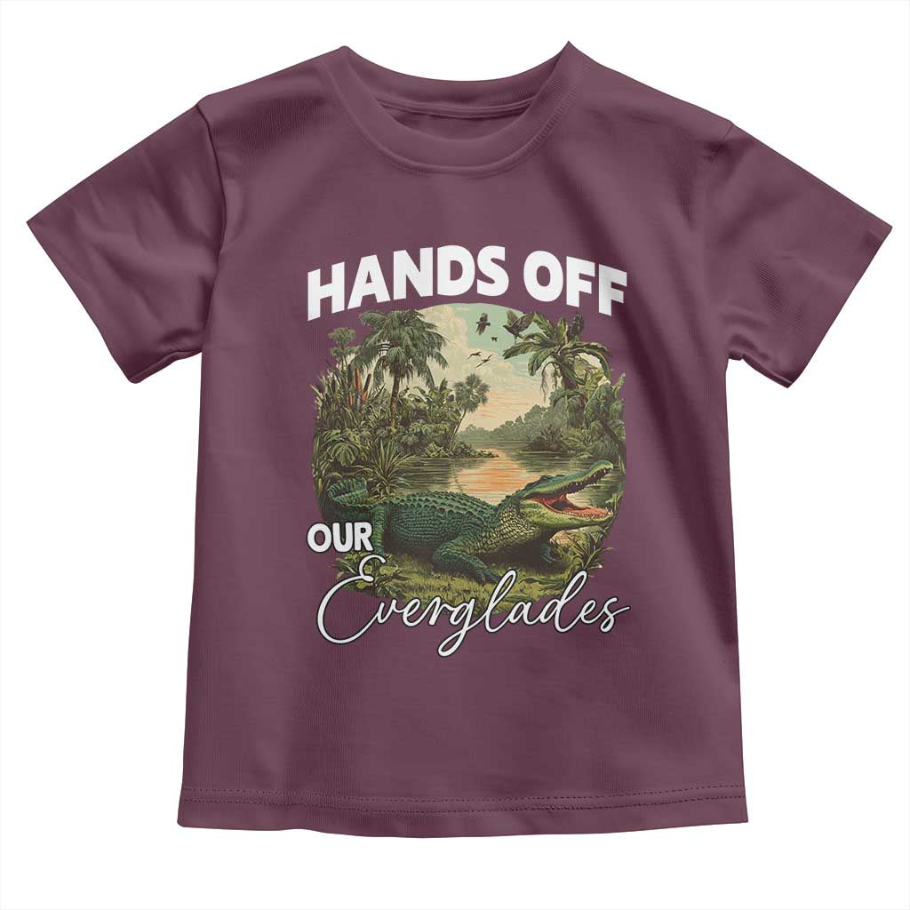 Hands Off Our Everglades Toddler T Shirt Vintage Alligator Swamp - Wonder Print Shop