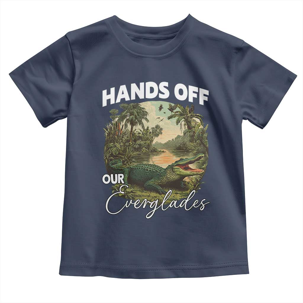 Hands Off Our Everglades Toddler T Shirt Vintage Alligator Swamp - Wonder Print Shop
