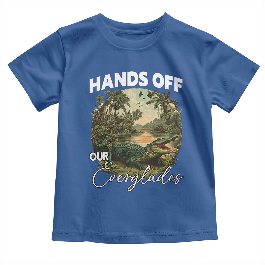 Hands Off Our Everglades Toddler T Shirt Vintage Alligator Swamp - Wonder Print Shop