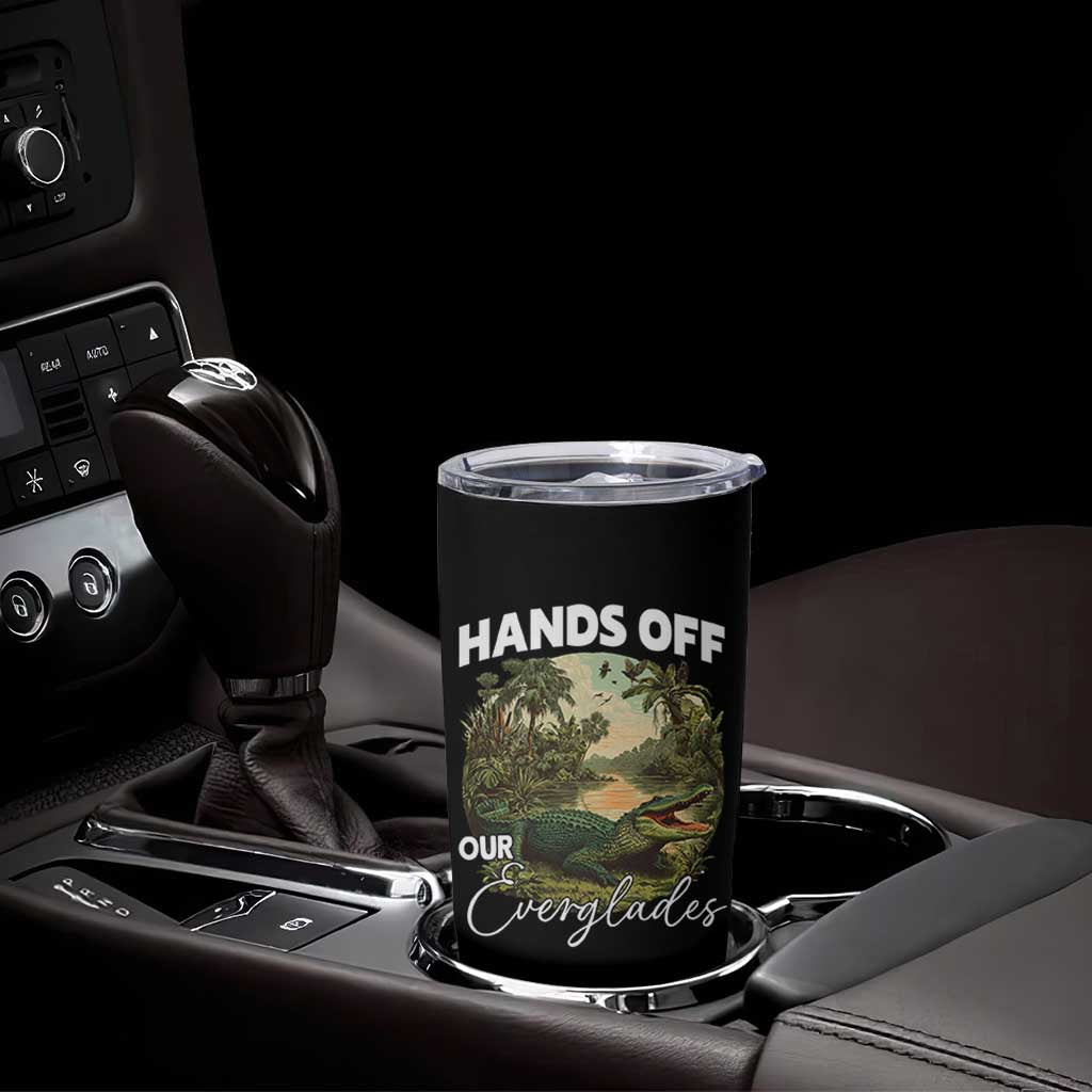 Hands Off Our Everglades Tumbler Cup Vintage Alligator Swamp - Wonder Print Shop