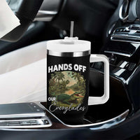 Hands Off Our Everglades Tumbler With Handle Vintage Alligator Swamp - Wonder Print Shop