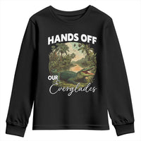 Hands Off Our Everglades Youth Sweatshirt Vintage Alligator Swamp - Wonder Print Shop