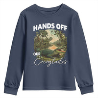 Hands Off Our Everglades Youth Sweatshirt Vintage Alligator Swamp - Wonder Print Shop