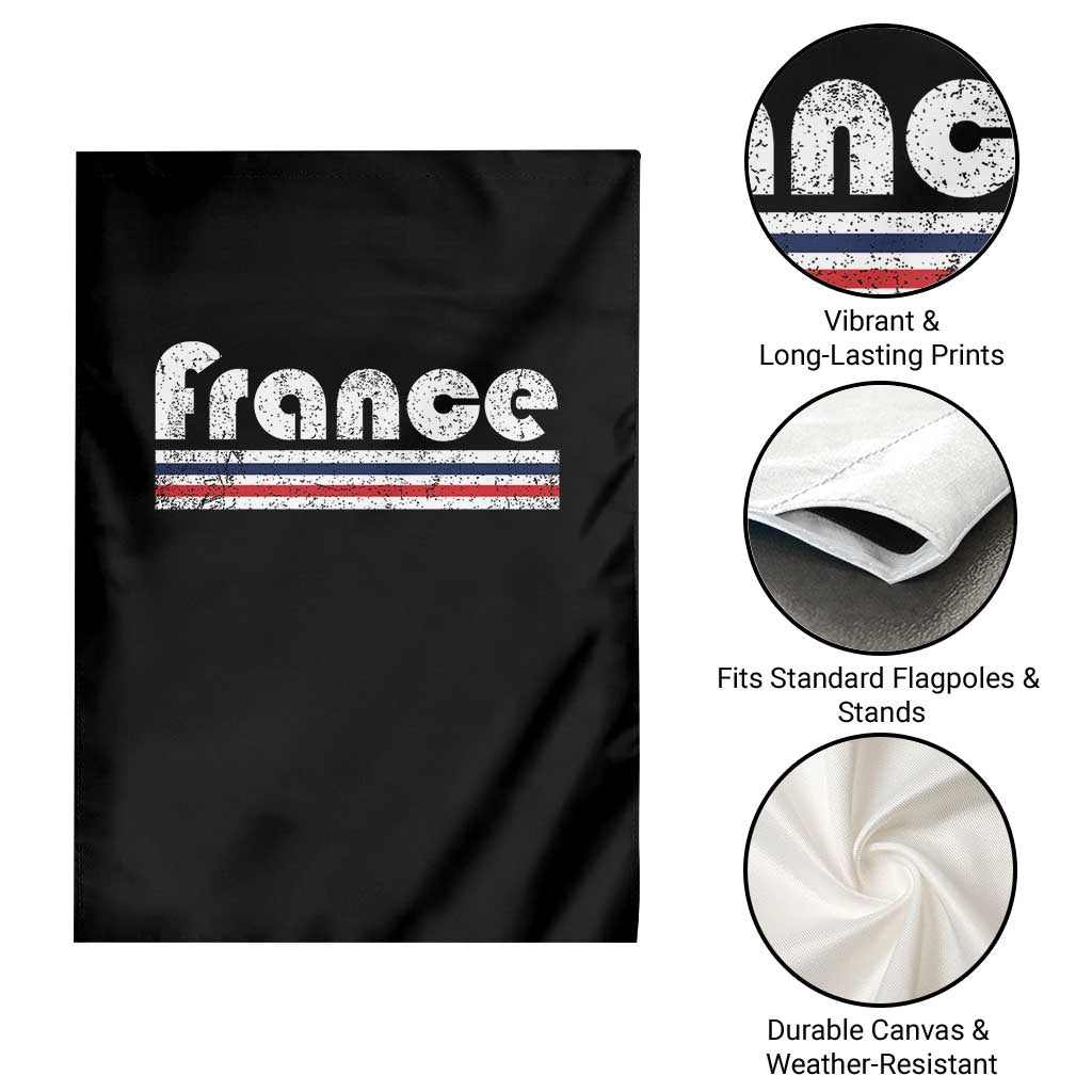 Vintage France Flag Distressed Retro Graphic Garden Flag Patriotic French Heritage Pride Gift