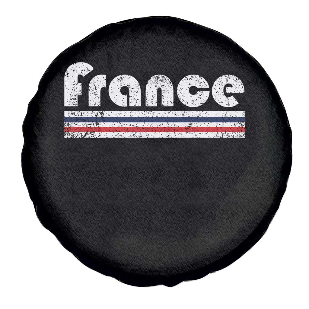 Vintage France Flag Distressed Retro Graphic Spare Tire Cover Patriotic French Heritage Pride Gift