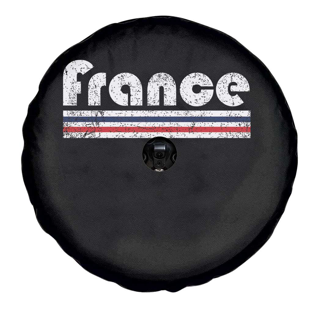 Vintage France Flag Distressed Retro Graphic Spare Tire Cover Patriotic French Heritage Pride Gift