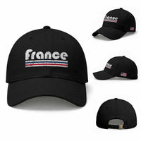 Vintage France Flag Distressed Retro Graphic Baseball Cap Patriotic French Heritage Pride Gift