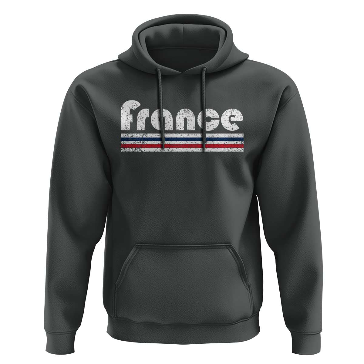 Vintage France Flag Distressed Retro Graphic Hoodie Patriotic French Heritage Pride Gift