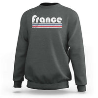 Vintage France Flag Distressed Retro Graphic Sweatshirt Patriotic French Heritage Pride Gift