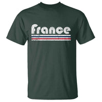 Vintage France Flag Distressed Retro Graphic T Shirt Patriotic French Heritage Pride Gift