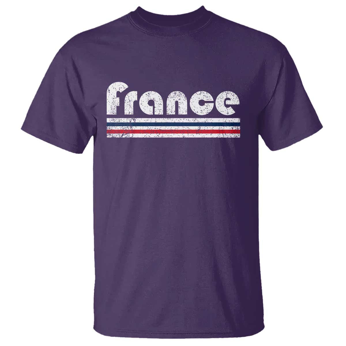 Vintage France Flag Distressed Retro Graphic T Shirt Patriotic French Heritage Pride Gift